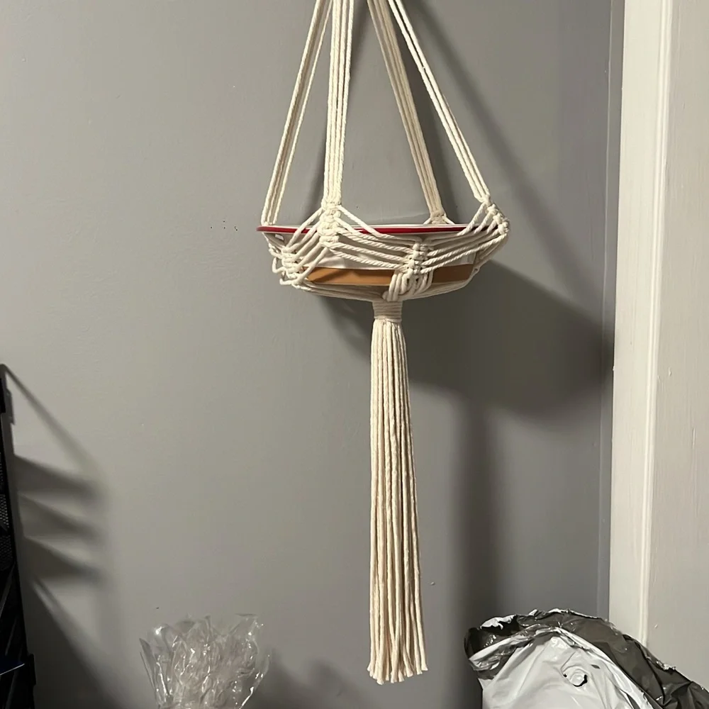 Cream Macramé plant holder